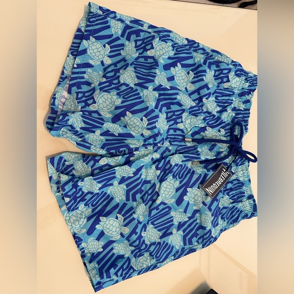NWT Vilebrequin Men’s Swim Trunks Ronde Des Tortues Blue Topaz Moorea - Picture 9 of 12